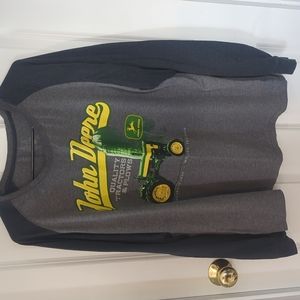 John Deere Tractor Long Sleeve Casual Shirt Size XL